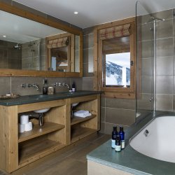 One of the bathrooms in Chalet Lapin Blanc Meribel