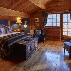 A luxury bedroom in Chalet La Varappe in Meribel