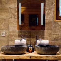 One of the Bathrooms in Chalet La Petite Pia Meribel