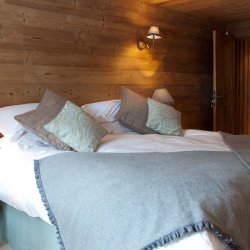 One of the bedrooms in Chalet Lapin Blanc Meribel