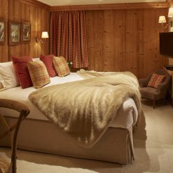 One of the individual bedrooms in Chalet Lapin Blanc Meribel