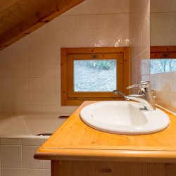 One of the Bathrooms in Chalet Blanche Neige in Meribel Centre