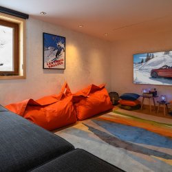 The cinema room in Chalet Serendipity Meribel Village