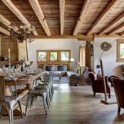 The spacious Dining and Living areas in Chalet Amarena Meribel