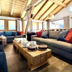 The Living area in Chalet Rikiki Courchevel Moriond