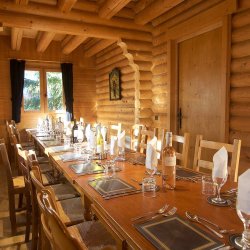 The Dining room in Chalet Christine in La Tania