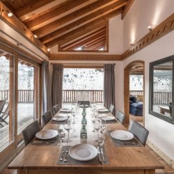 The dining room in Chalet Iamato Meribel Village