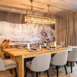 The Dining area in No. 4 Aspen House Val d'Isere