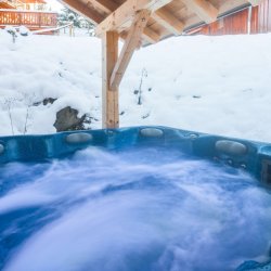 The Outdoor Hot Tub at Chalet Topaz in La Tania