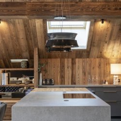 The Kitchen area in Chalet Apartment Le Cygne Meribel Centre