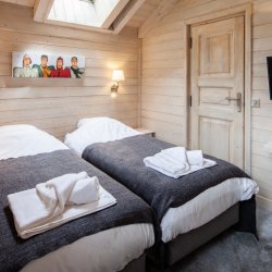 One of the comfortable bedrooms in Chalet Chardon Meribel