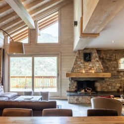 The Comfortable and Spacious living area in Chalet Chardon Meribel