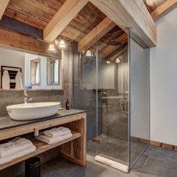 A Shower room in Chalet Bergeronnette Meribel Nantgerel