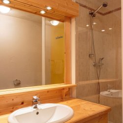 A shower room in Chalet Natalette 1 in Meribel Mottaret
