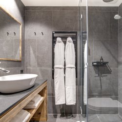 One of the beautiful Shower rooms in Chalet Bergeronnette Meribel Nantgerel