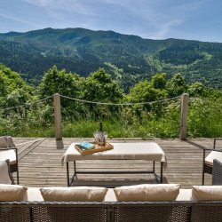 The view from the Terrace at Chalet La Chouette in Meribel