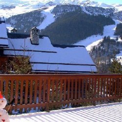 The South and West facing Terrace at Chalet La Renarde in Meribel