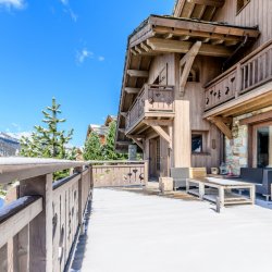 The large Terrace at Chalet Amarena in Meribel