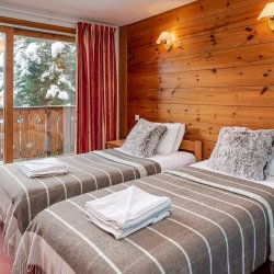 One of the bedrooms in Chalet Natalette 1 Meribel Mottaret