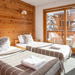 One of the bedrooms in Chalet Natalette 1 in Meribel Mottaret