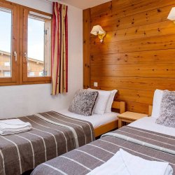 One of the bedrooms in Chalet Natalette II, Meribel Mottaret