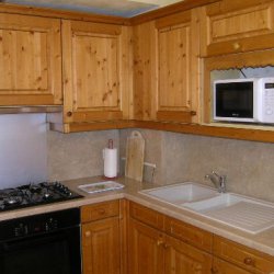 Equipped kitchen area in Chalet Morel in Meribel