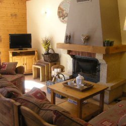 Bright and spacious living area in Chalet Morel in Meribel