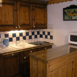 The kitchen area in apartment Fermes de Meribel 13 Meribel Village