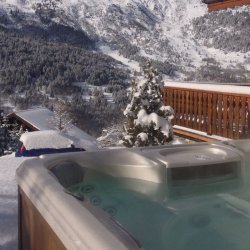 The Outdoor Hot Tub at Chalet Evergreen Meribel