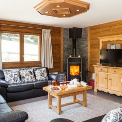 Comfortable Living room in Chalet Charmille, Meribel