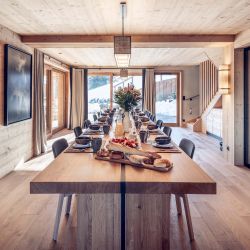 The Dining area in Chalet Harmony Meribel