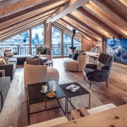 The spacious Living area in Chalet Harmony Meribel