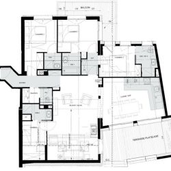 Floorplan Apartment Le Glaciers 12 Meribel
