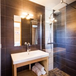 One of the ensuite shower rooms in Chalet Les Sauges Meribel Les Allues