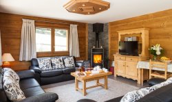 Comfortable Living room in Chalet Charmille, Meribel