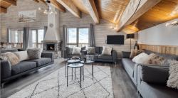 The spacious Living area in Catered Chalet Bonhomme Val Thorens