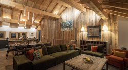 The Spacious Living and Dining area in Chalet Panda Lodge Meribel