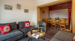 The Living area in Catered Chalet Pierre Meribel Mottaret